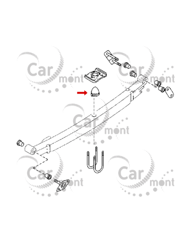 Odbojnik resora / tylnego mostu - Mazda B2500 Ford Ranger - UH74-28-111