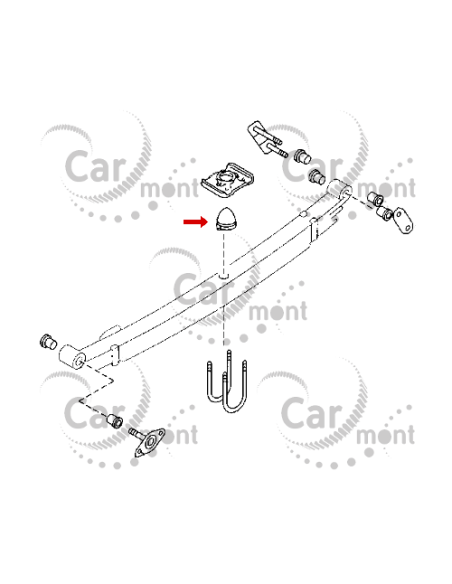 Odbojnik resora / tylnego mostu - Mazda B2500 Ford Ranger - UH74-28-111