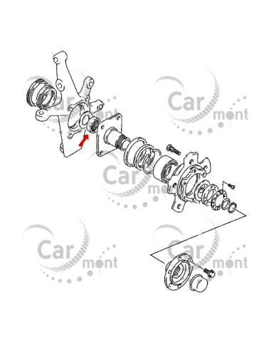 Łożysko igiełkowe zwrotnicy - Suzuki Vitara Grand Vitara - 09263-28030 - Oryginał