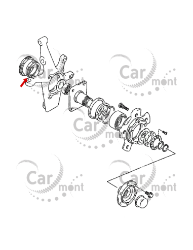 Uszczelniacz łożyska koła w zwrotnicy - Suzuki Vitara Grand Vitara - 09289-48004 - OE