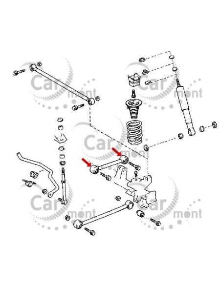 Tuleja wahacza tylnego wzdłużnego górnego - Toyota Land Cruiser Prado 90 - 48710-35030