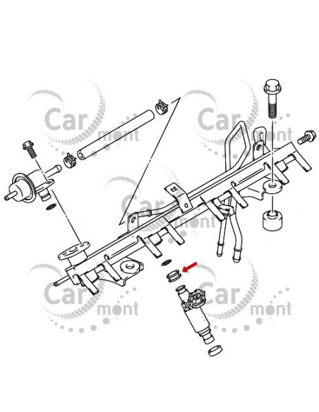 Uszczelniacz wtrysku paliwa Suzuki Grand Vitara Jimny Samurai Vitara - 15720-09300 - Oryginał Suzuki