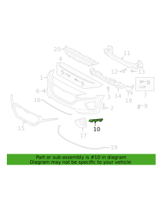 Ślizg zderzaka przedniego prawy - Hyundai Ioniq - 86556G2000 86556-G2000 2