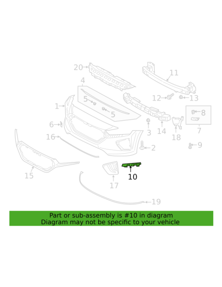 Ślizg zderzaka przedniego prawy - Hyundai Ioniq - 86556G2000 86556-G2000