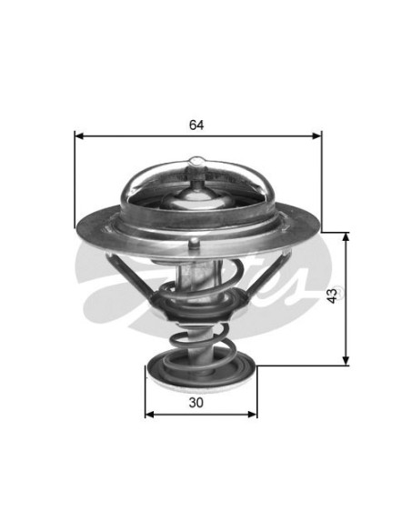 Termostat 64mm/82 st.C - Mitsubishi Hyundai KIA Nissan Honda - 25500-35531 1305A191 - Gates