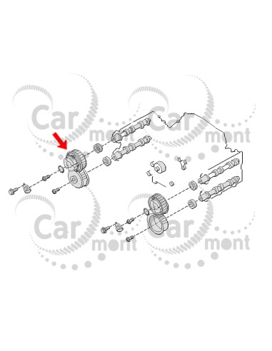 Koło rozrządu prawe ssące AVCS - Subaru Impreza Legacy Forester - 13320AA001 13320AA000 - Oryginał