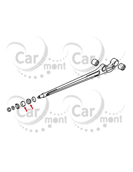 Tuleja gumowa wahacza wzdłużnego - Pajero I Galloper - MB584146 MB584-146