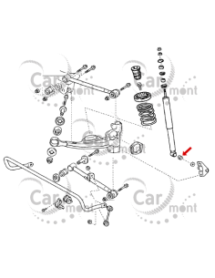 Tuleja tylnego amortyzatora - Toyota RAV4 Land Cruiser - 90385-16001 90385-16004 2