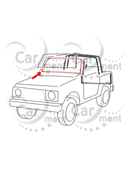 Uszczelka przedniej szyby - Suzuki Samurai SJ410 / SJ413 - 84611-80151