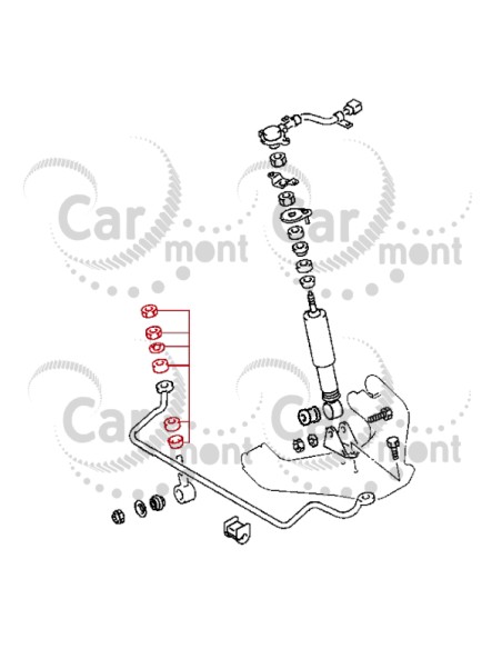 Reperaturka łącznika stabilizatora przedniego -P/L - Pajero II - MB831039
