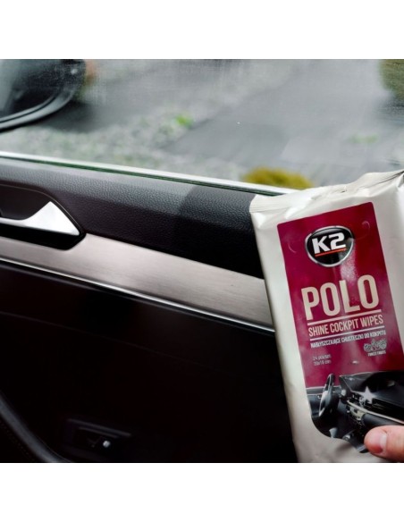 Chusteczki nawilżane do kokpitu i plastików - K2 POLO SHINE WIPES