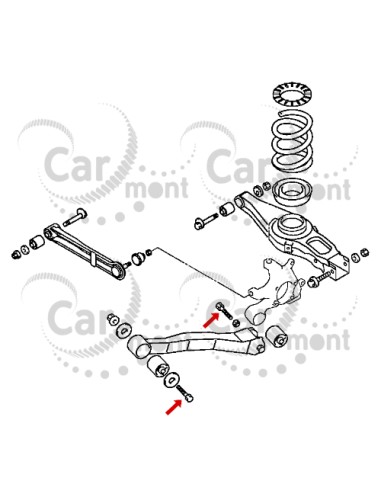 Śruba wahacza tylnego wzdłużnego - Mitsubishi Pajero III - MU100043 - Oryginał