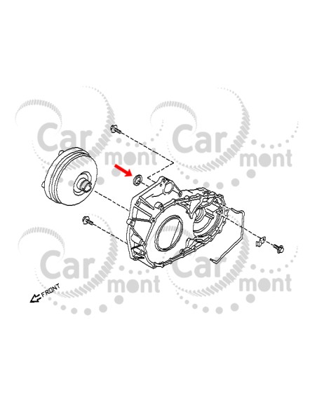 Uszczelniacz prawej półosi - Nissan X-TRAIL T30 Murano Z50/Z51 - 3834206R01 38342-06R01 - Oryginał