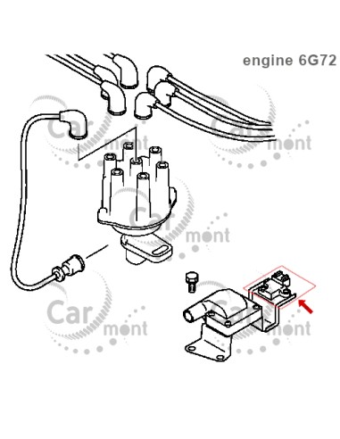 Tranzystor cewki zapłonowej - moduł - Pajero Galloper 3.0 12V - 27360-32840