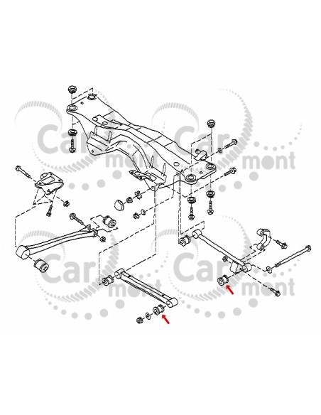 Tuleja drążka reakcyjnego - Forester Impreza Legacy - 20251AA000 - Oryginał Subaru