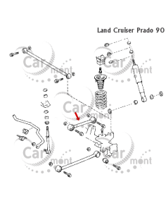 Wahacz drążek tylny wzdłużny górny - Toyota Land Cruiser 90 4Runner - 48710-35030 4871035030 2