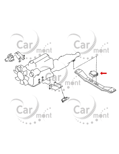 Poduszka silnika tylna Nissan Terrano R20 - 11320-7F000