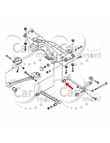 Tuleja drążka reakcyjnego / wahacza poprzecznego - Forester Impreza Legacy - 20251AA021 - Oryginał Subaru