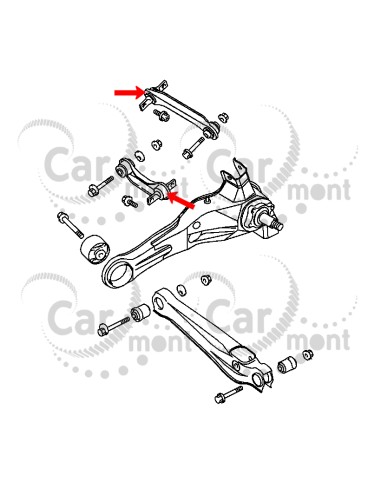 Tuleja drążka / wahacza tylnego - Carisma Space Star Colt - MB809222 MR915104 MB809220 MR130479