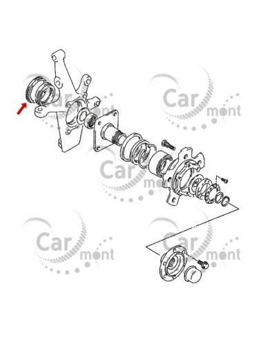 Uszczelniacz łożyska koła w zwrotnicy - Suzuki Vitara Grand Vitara X90 - 09286-64001 0928664001