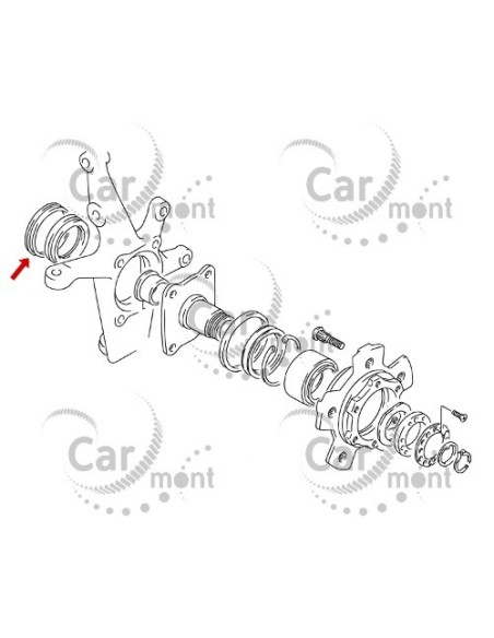 Uszczelniacz łożyska koła w zwrotnicy - Suzuki Vitara Grand Vitara X90 - 09286-64001 0928664001