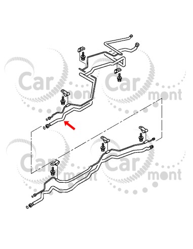 Rurka klimatyzacji - tylna  - Mitsubishi Pajero IV LONG - 7815A277 7815B827