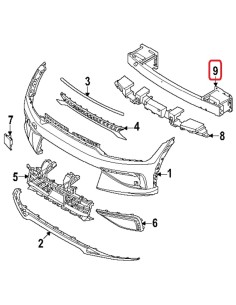 Wzmocnienie belka zderzaka przedniego - KIA EV6 (CV) - 64900-CV000 64900CV000 - Oryginał KIA 2