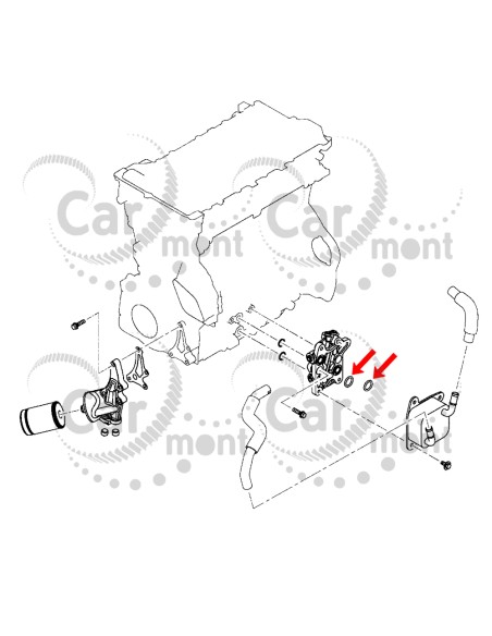 Oring podstawy chłodniczki oleju - L200 KL/KK Pajero Sport KS1 Outlander Fiat Fullback - 1240A076