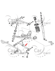 Drążek poprzeczny - tylny / dolny / prawy - Toyota RAV4 A2 - 48720-42020 4872042020 - ASVA 2