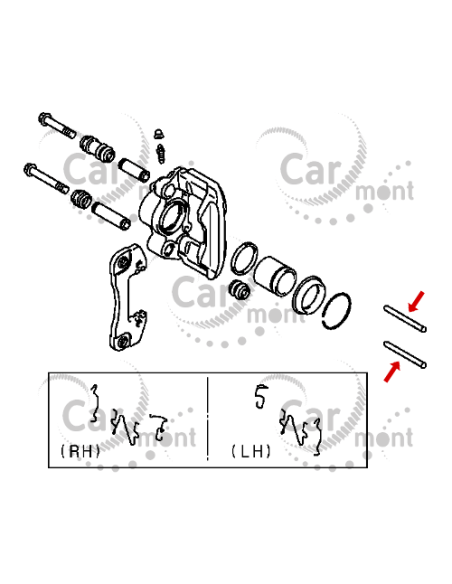 Zabezpieczenie klocków zacisku hamulca tył - Pajero Sport - MR307405 - Oryginał Mitsubishi