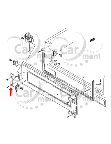 Klamka zewnętrzna tylnej klapy / burty - Suzuki Samurai SJ410 / SJ413 - 82592-80060 82591-80060
