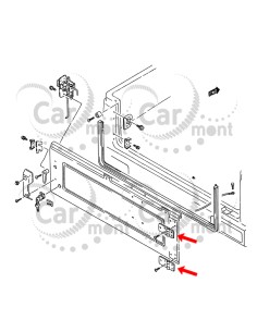 Zawias tylnej klapy - Suzuki Samurai SJ - 67790-80033 67790-80031 2