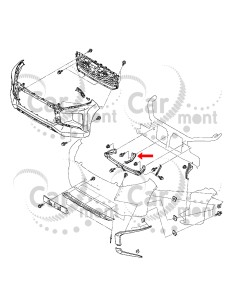 Wspornik wzmocnienia zderzaka przedniego - L200 KL/KK Pajero Sport KS - 6400J925 - Oryginał Mitsubishi 2