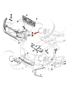 Ślizg wspornik zderzaka przedniego - lewy - Mitsubishi L200 KL1 KL/KK6 - 6400J579 - Oryginał Mitsubishi 2
