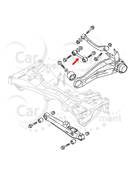 Drążek poprzeczny tylny - Outlander I 2.0 CU2 2.4 CU5 Lancer CS - MN100109 - Oryginał