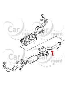 Rura układu wydechowego - Mitsubishi L200 2.5TD K74 - MR552482 2
