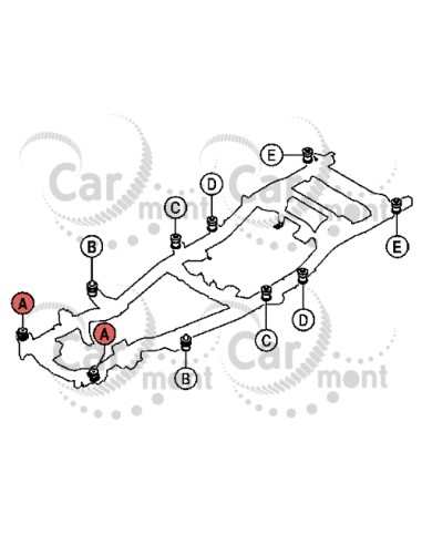 Poduszka karoserii górna - Mitsubishi Pajero Sport L200 K34 K74 - MR521258 MB513387 MR180824