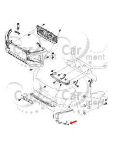 Nakładka listwa zderzaka przedniego dolna lewa - Mitsubishi L200 KL/KK - 6407A337 - Thailand 2