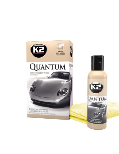 Syntetyczny wosk ochronny do karoserii z mikrofibrą - QUANTUM 140g - K2