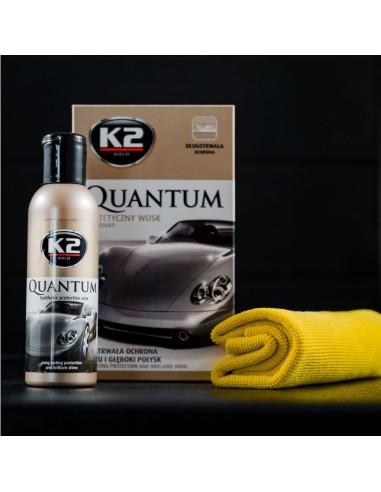 Syntetyczny wosk ochronny do karoserii z mikrofibrą - QUANTUM 140g - K2