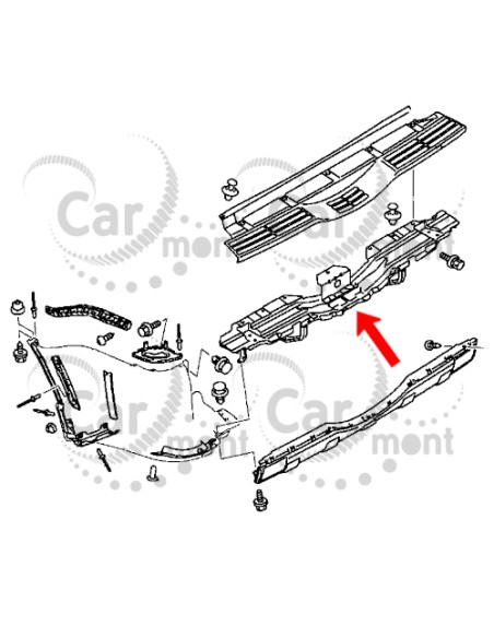 Wzmocnienie zderzaka tylnego - Mitsubishi Pajero IV - 6410C333 - Oryginał Mitsubishi