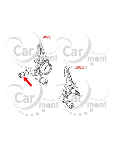 Tuleja tylnego zawieszenia - Hyundai Tucson Elantra KIA Sportage - 55227-2D000 55210-2D000 55220-17000