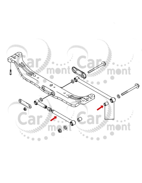 Tuleja tylnego zawieszenia - Hyundai Tucson Elantra KIA Sportage - 55227-2D000 55210-2D000 55220-17000