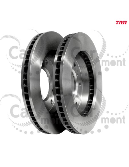 Tarcza hamulcowa (para) - przód - Mitsubishi Pajero III IV - MR407116 4615A061 - TRW