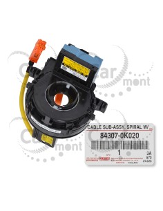 Taśma AirBag z czujnikiem kąta skrętu - Toyota Hilux KUN 2.5 3.0 - 84307-0K020 89245-0K010 - Oryginał Toyota