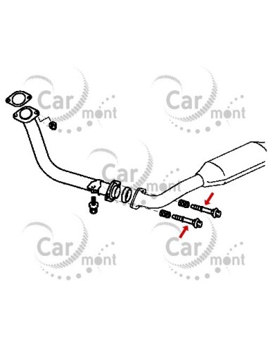 Śruba łącznik rury wydechowej / tłumika - Mitsubishi Pajero Outlander L200 - MR431025 1577A415 - Oryginał Mitsubishi