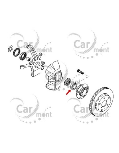 Łożysko przedniego koła / piasty - KIA Sportage I - 0K672-33047A 0K672-33047 - Oryginał KIA