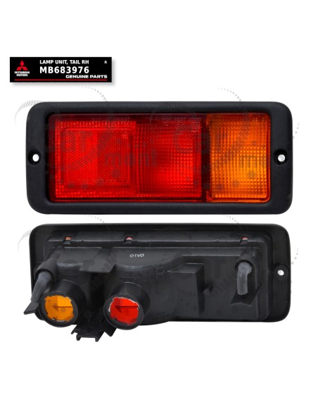 Lampa tylna w zderzak - prawa - Mitsubishi Pajero II Hyundai Galloper - MB683976 MB861940 - Oryginał Mitsubishi
