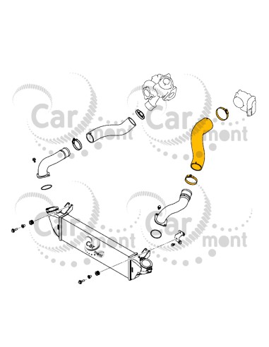 Przewód rura intercoolera / przepustnicy - L200 KL/KK Pajero Sport KS1 Fiat Fullback - 1505A775 14099-W030P 14099W000P