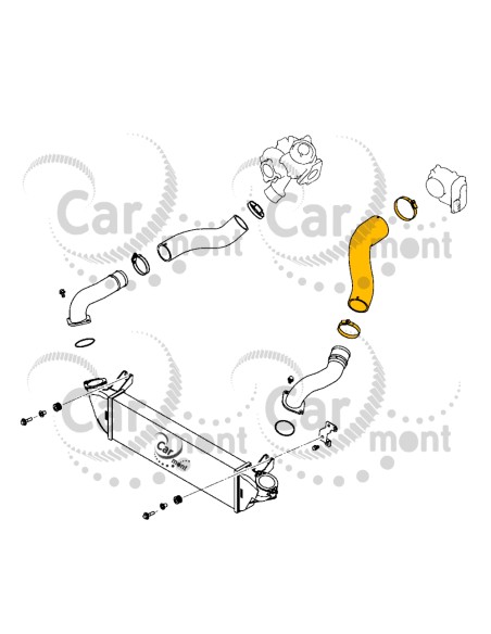 Przewód rura intercoolera / przepustnicy - L200 KL/KK Pajero Sport KS1 Fiat Fullback - 1505A775 14099-W030P 14099W000P